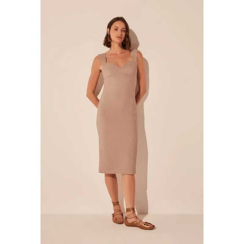 Vestido Midi Eucalipto CINZA/GRAY G/L
