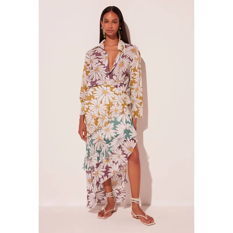 Saia Longa Margaridas AMARELO/YELLOW PP/XS
