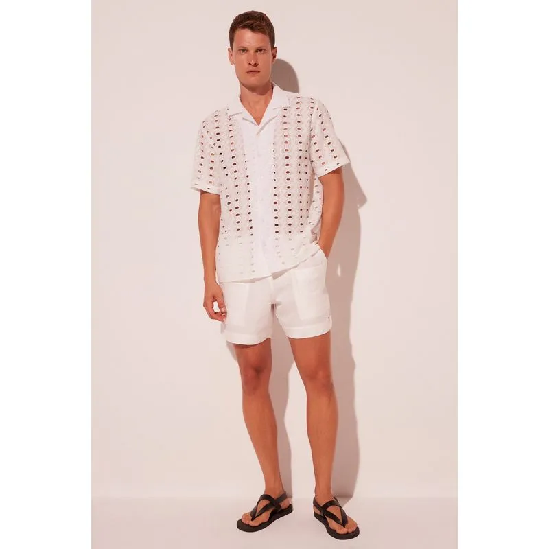 Camisa Manga Curta Flora Solar OFF WHITE/OFF WHITE PP/XS