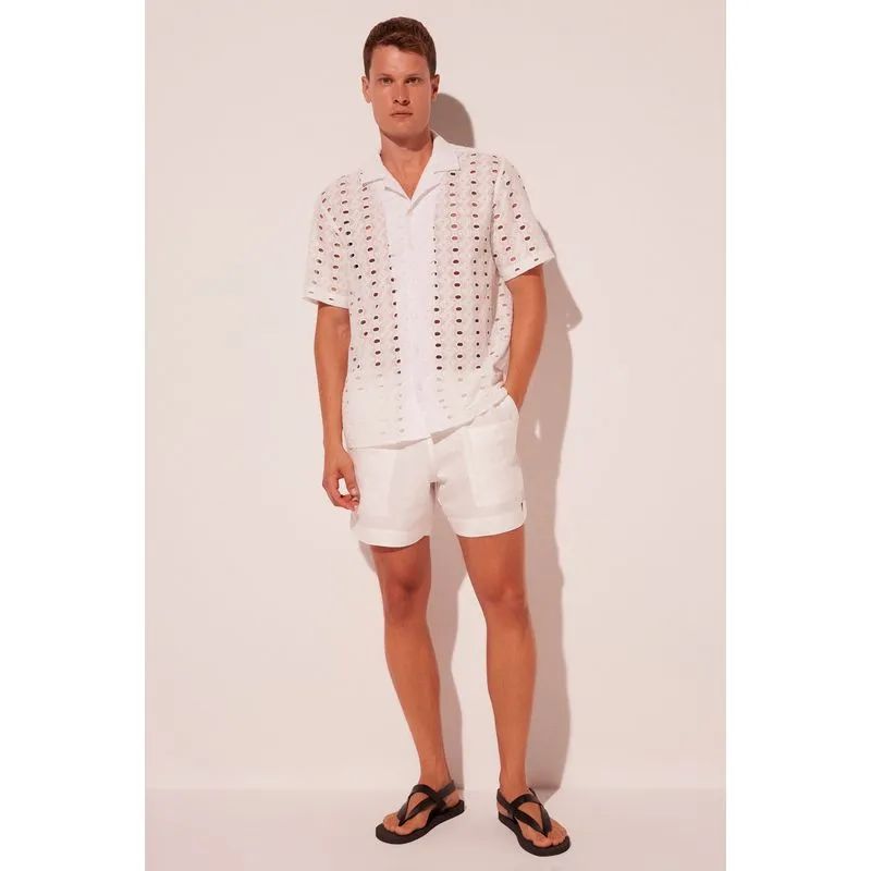 Camisa Manga Curta Flora Solar OFF WHITE/OFF WHITE P/S