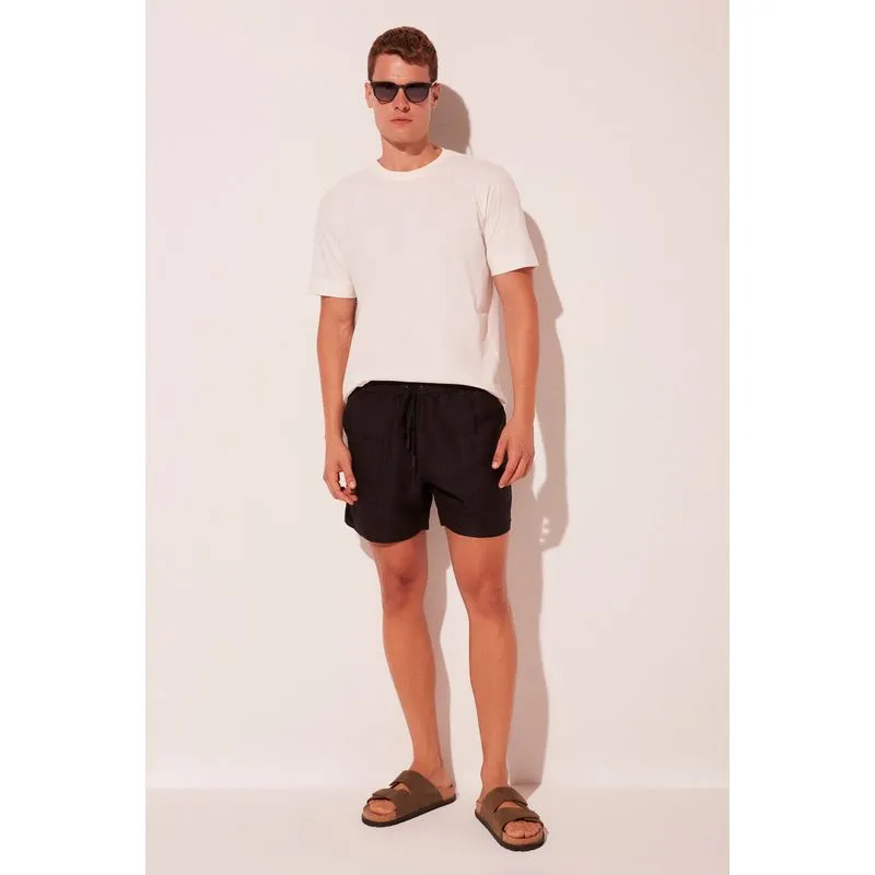 Short Casual Floral Luar PRETO/BLACK GG/XL