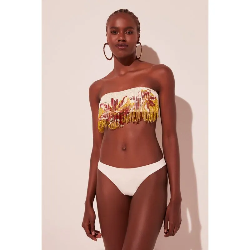 Biquíni Calcinha Lateral Média Orquídea Bordada OFF WHITE/OFF WHITE PP/XS