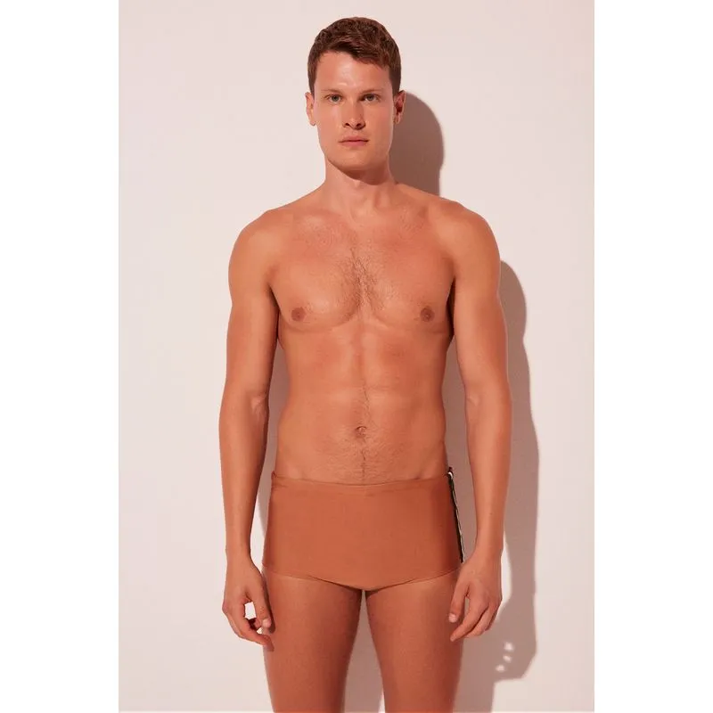 Sunga Larga Liso MARROM/BROWN M/M