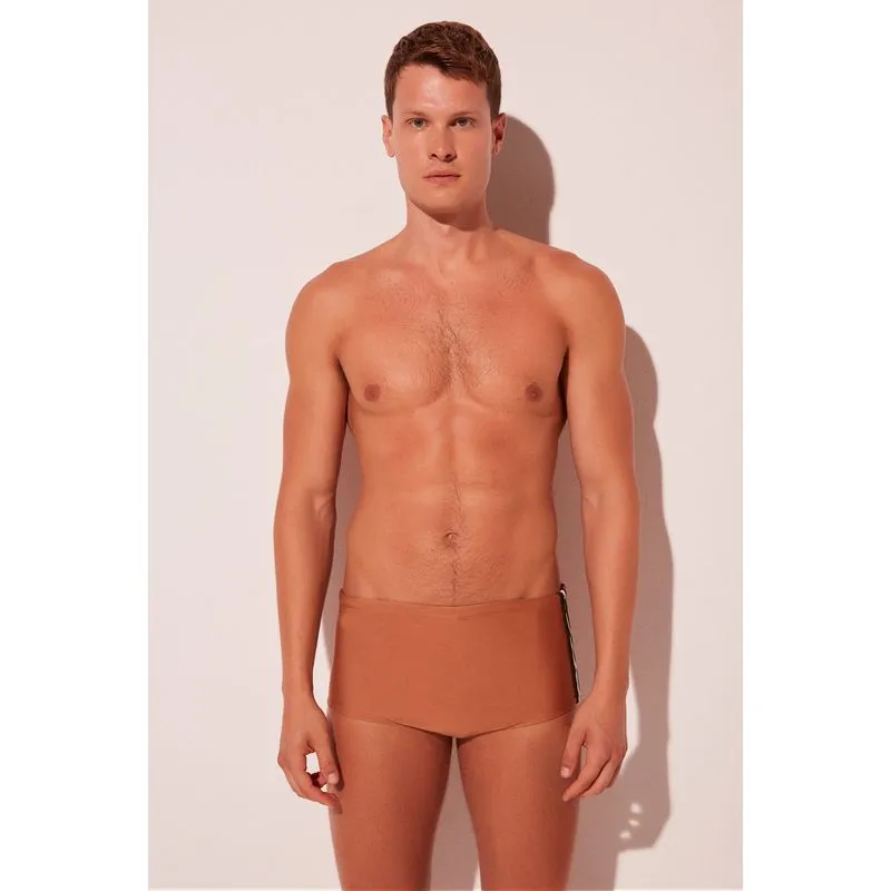 Sunga Larga Liso MARROM/BROWN G/L