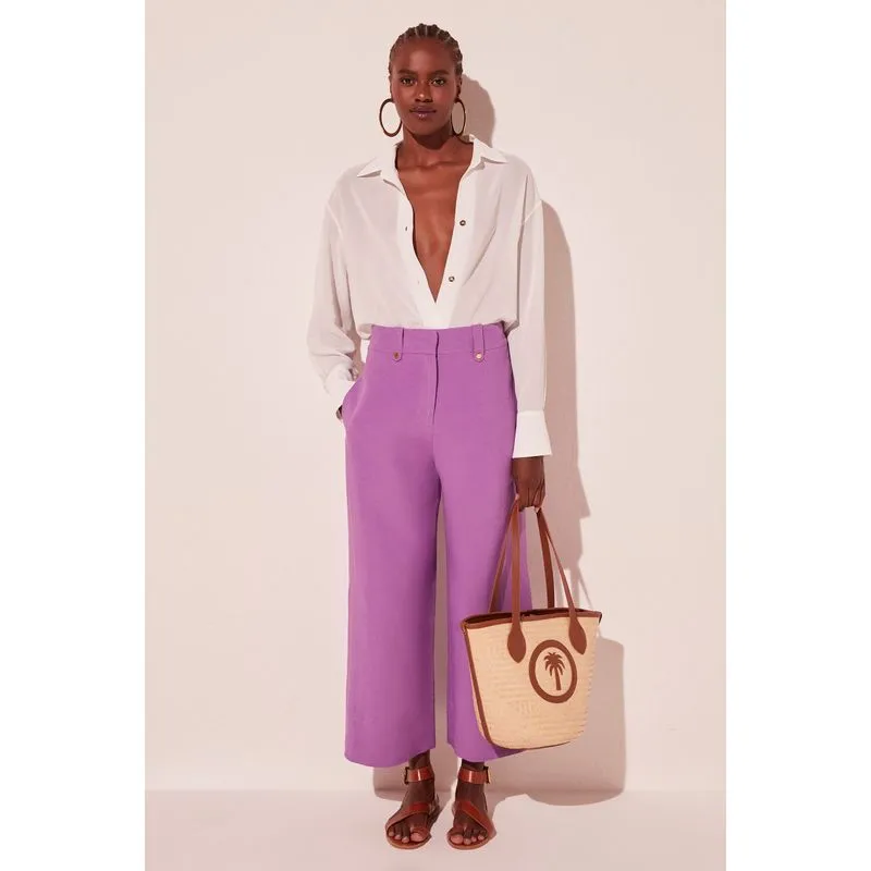 Calça Pantacourt Vibrante Roxo ROXO/PURPLE 36