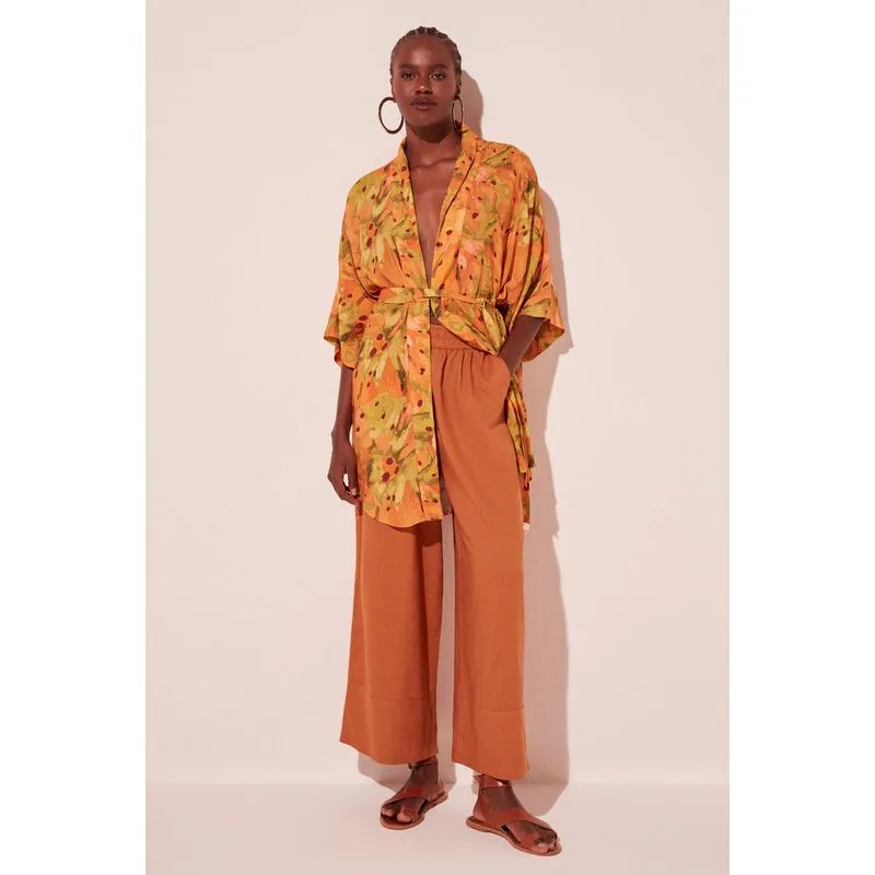 Capa Kimono Curto Semente Pincelada LARANJA/ORANGE M/M