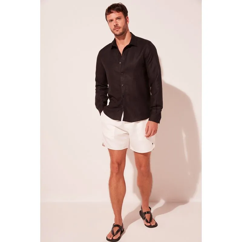 Camisa Manga Longa Folhagem Noite PRETO/BLACK M/M