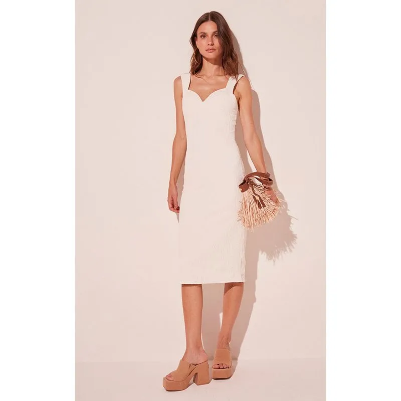 Vestido Midi Bromélia Off White OFF WHITE/OFF WHITE GG/XL