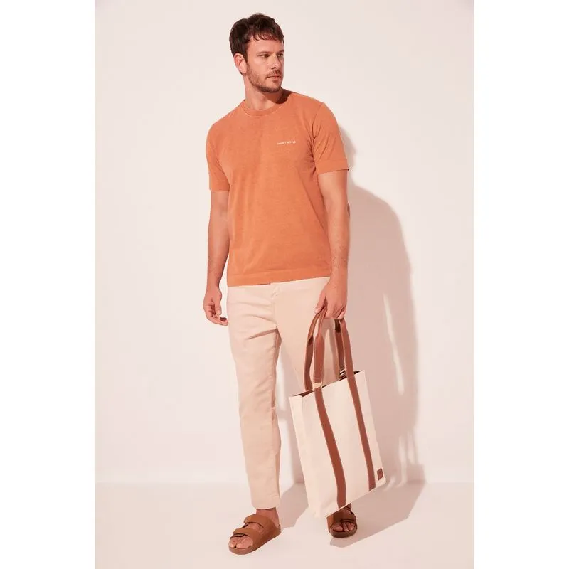 Camiseta Manga Curta Coqueiro Casual MARROM/BROWN P/S