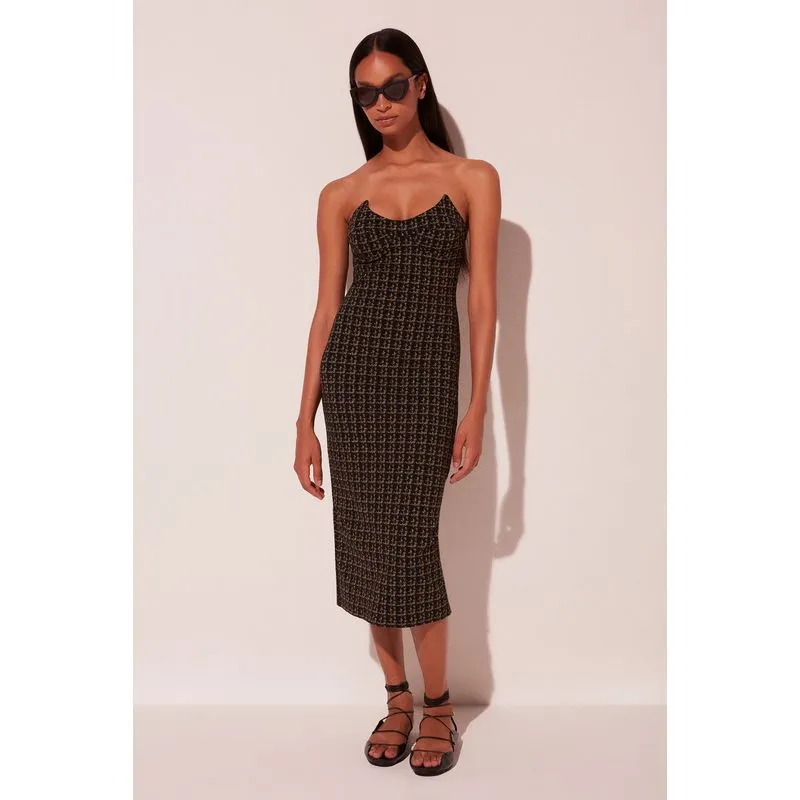 Vestido Midi Tweed Noite PRETO/BLACK M/M