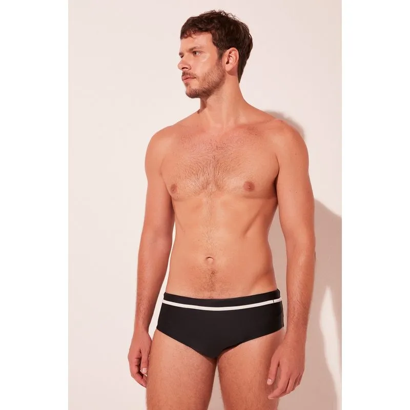 Sunga Média Liso PRETO/BLACK M/M