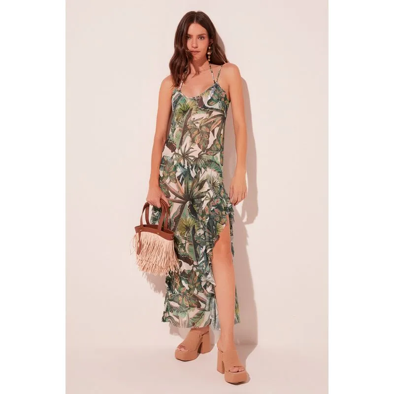 Vestido Longo Folhagem VERDE/GREEN G/L
