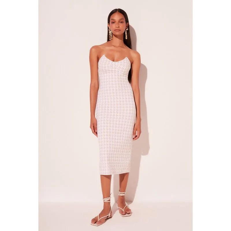 Vestido Midi Tweed Dia BRANCO/WHITE P/S