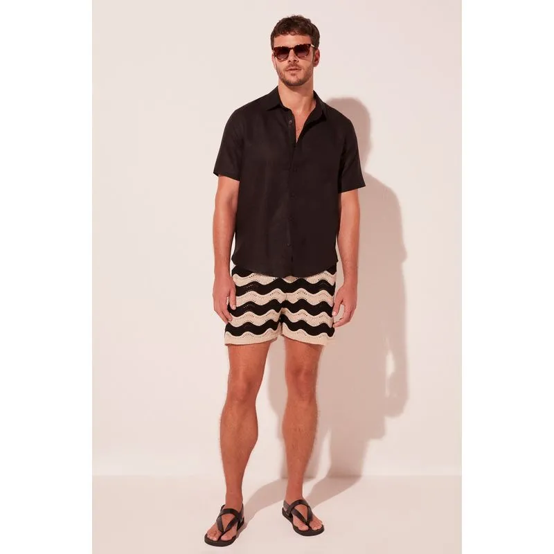 Short Casual Tricô Noite PRETO/BLACK M/M
