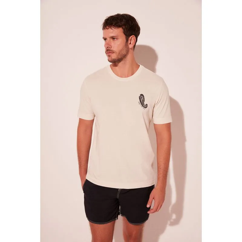 Camiseta Manga Curta Brisa Noturna OFF WHITE/OFF WHITE P/S