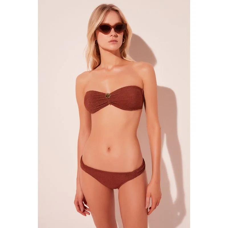 Biquíni Sutiã Faixa Dalia MARROM/BROWN P/S