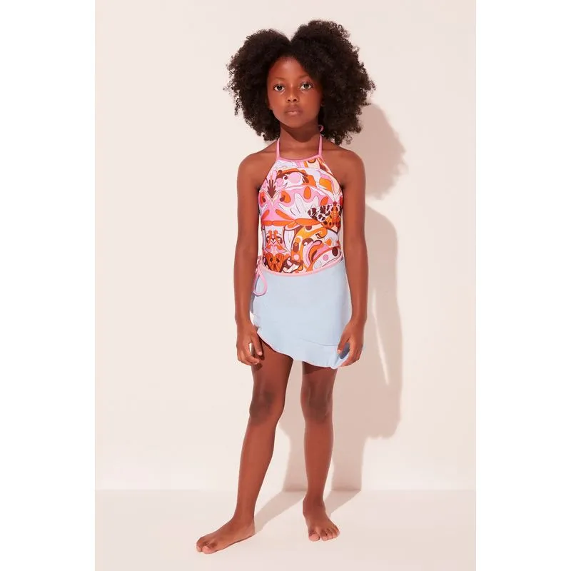 Saída de Praia Infantil Saia Begonia ROSA/PINK 6 A 7