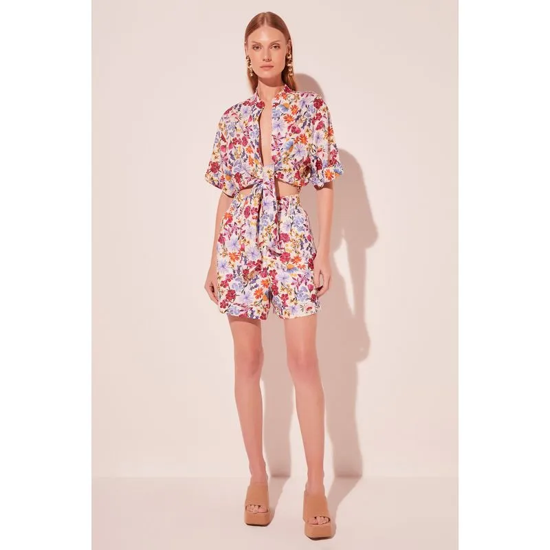 Short Alfaiataria Jardim Floral OFF WHITE/OFF WHITE M/M