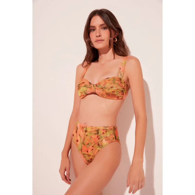 Biquíni Calcinha Hot Pants Semente Pincelada LARANJA/ORANGE G/L