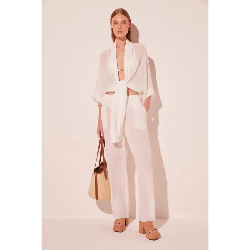 Calça Pantalona Maresia Off White OFF WHITE/OFF WHITE P/S
