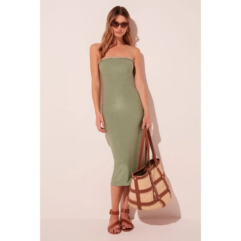 Vestido Midi Salvia VERDE/GREEN PP/XS