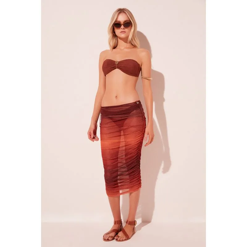 Saia Midi Degrade LARANJA/ORANGE P/S