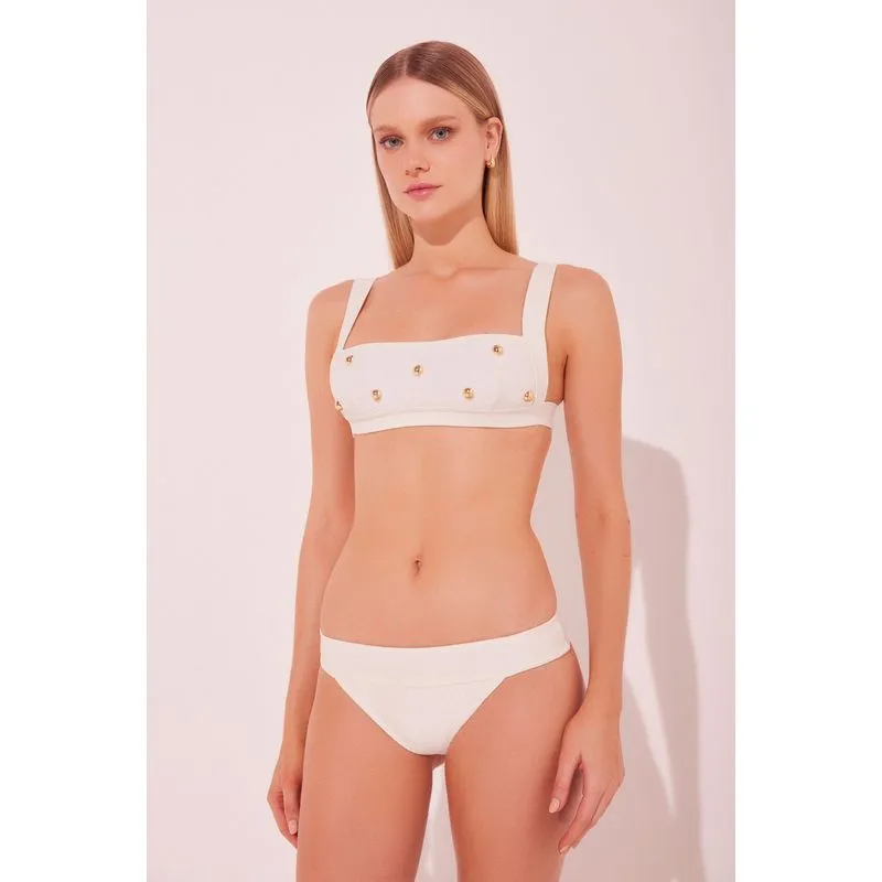 Biquíni Calcinha Lateral Média Jasmim OFF WHITE/OFF WHITE GG/XL