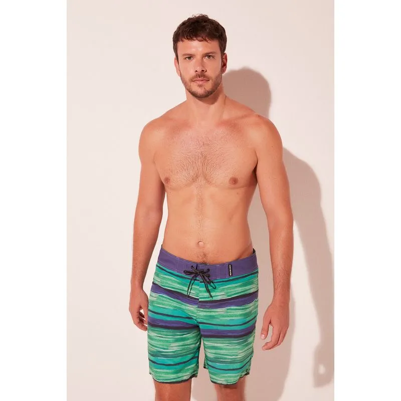 Boardshort Surf Listrado Cashmere VERDE/GREEN 44