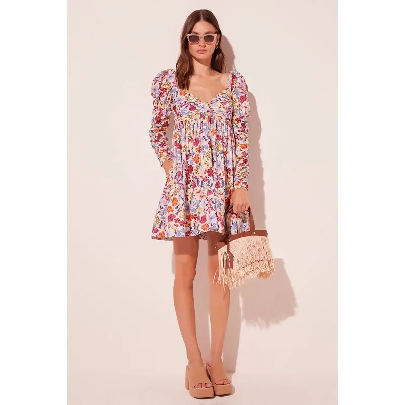Vestido Curto Jardim Floral OFF WHITE/OFF WHITE G/L