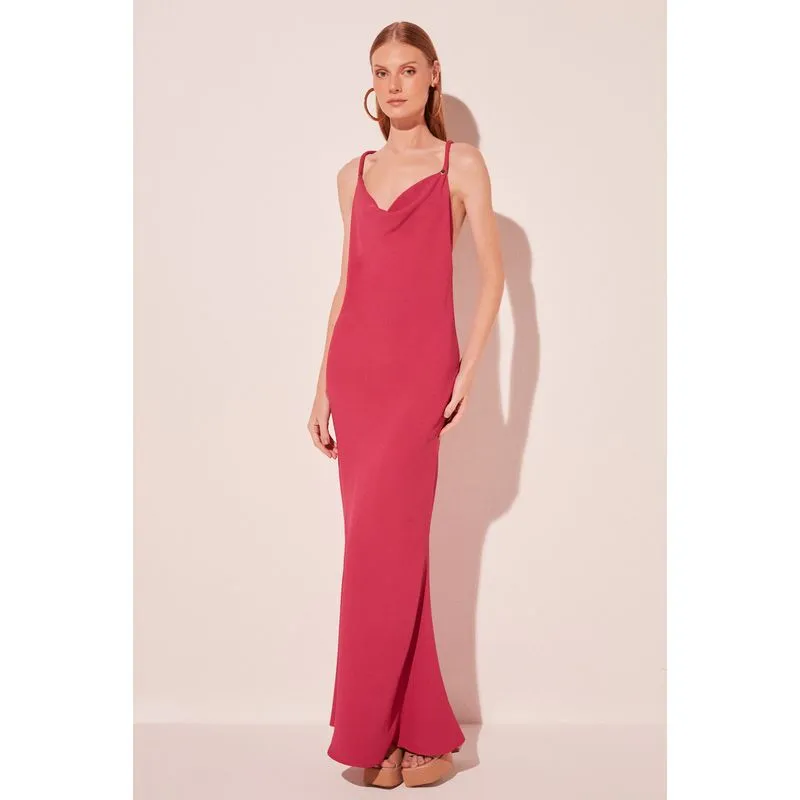 Vestido Longo Petelas Rosa ROSA/PINK 36