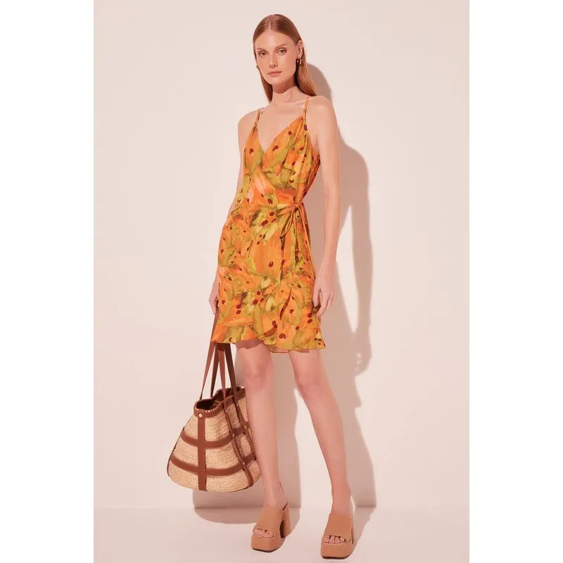 Vestido Curto Semente Pincelada LARANJA/ORANGE GG/XL