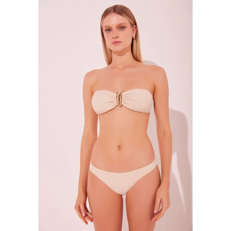 Biquíni Calcinha Lateral Fina Textura Off White OFF WHITE/OFF WHITE GG/XL