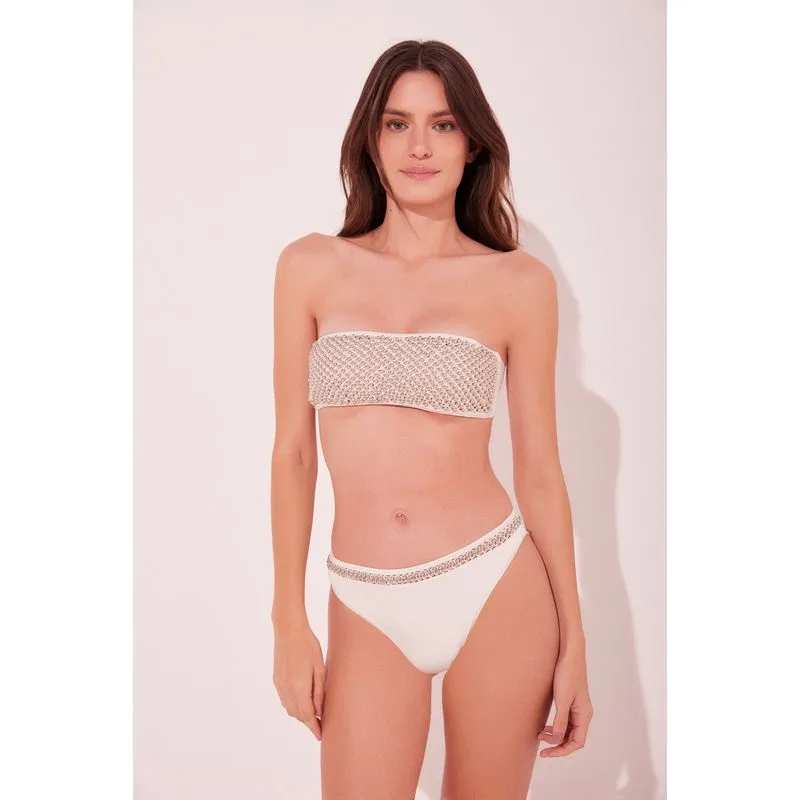 Biquíni Calcinha Asa Delta Poá Off White OFF WHITE/OFF WHITE M/M