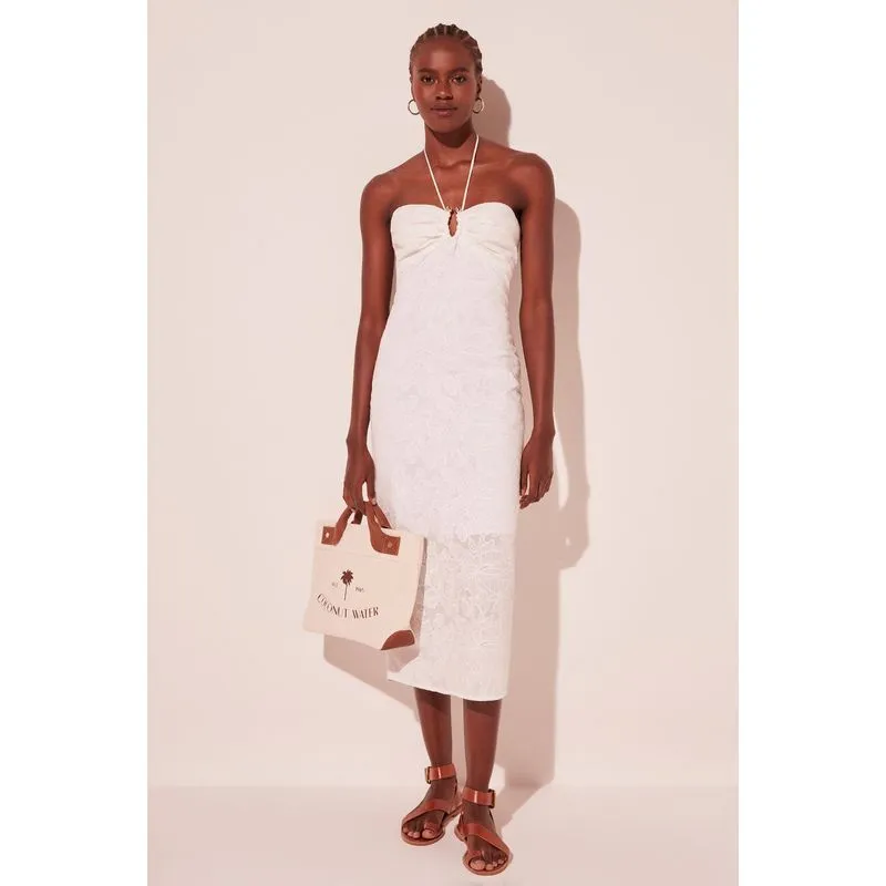 Vestido Midi Orquidea Off White OFF WHITE/OFF WHITE G/L