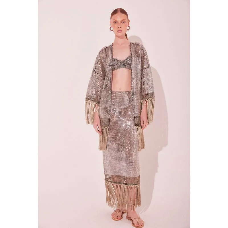 Capa Kimono Curto Noite Radiante PRETO/BLACK M/M