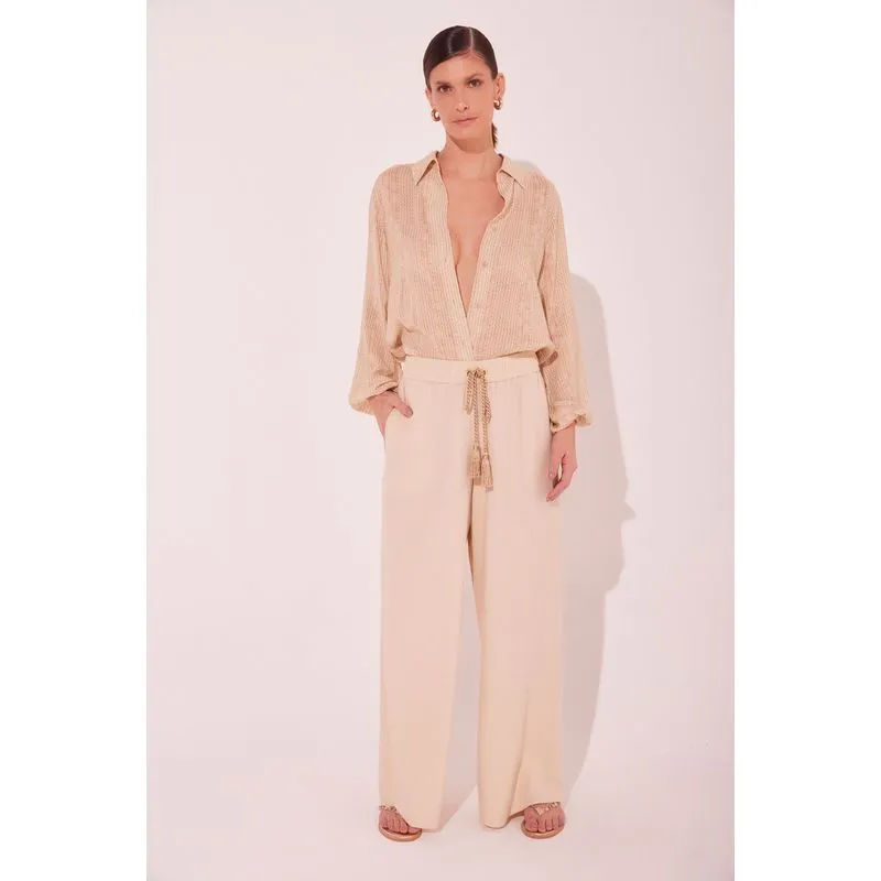 Calça Pantalona Praia Bege OFF WHITE/OFF WHITE M/M