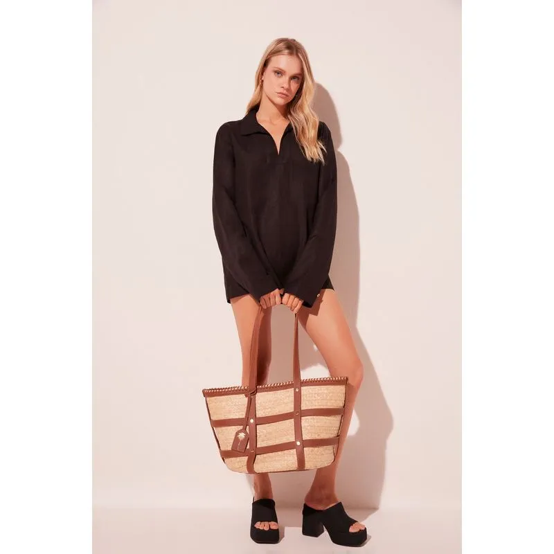 Bolsa Tote Acessorios Resplandecer MARROM/BROWN U/ONE SIZE