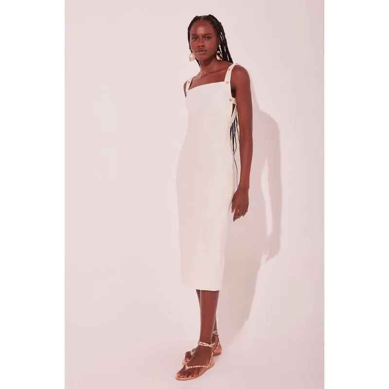 Vestido Midi Jasmim OFF WHITE/OFF WHITE PP/XS