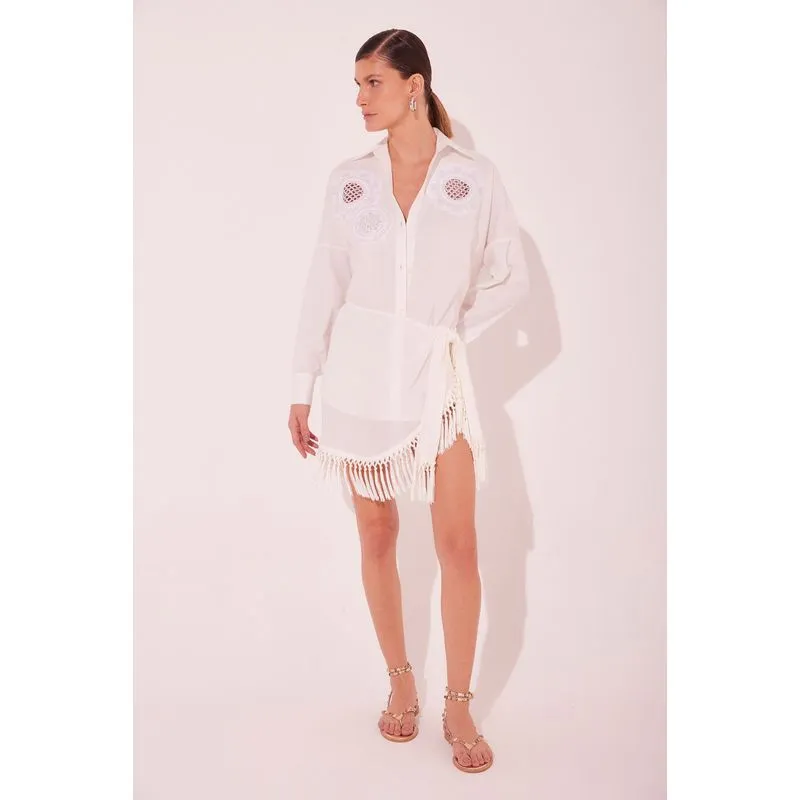 Saia Curta Coco Ralado Off White OFF WHITE/OFF WHITE P/S