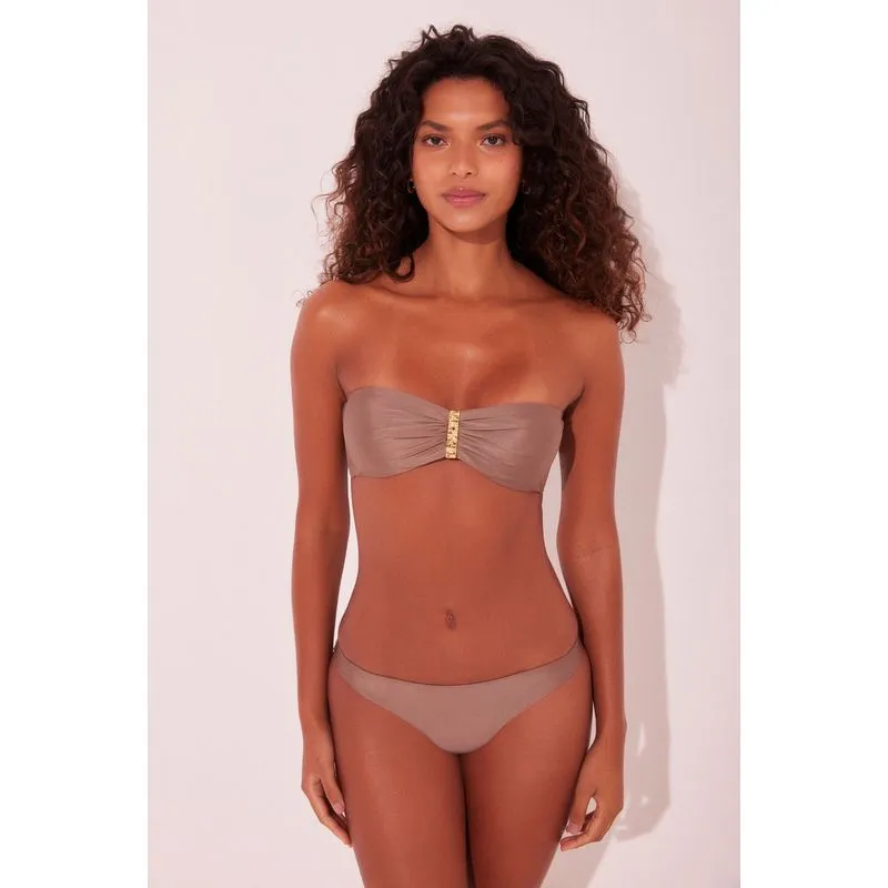 Biquíni Sutiã Faixa Carvalho MARROM/BROWN P/S