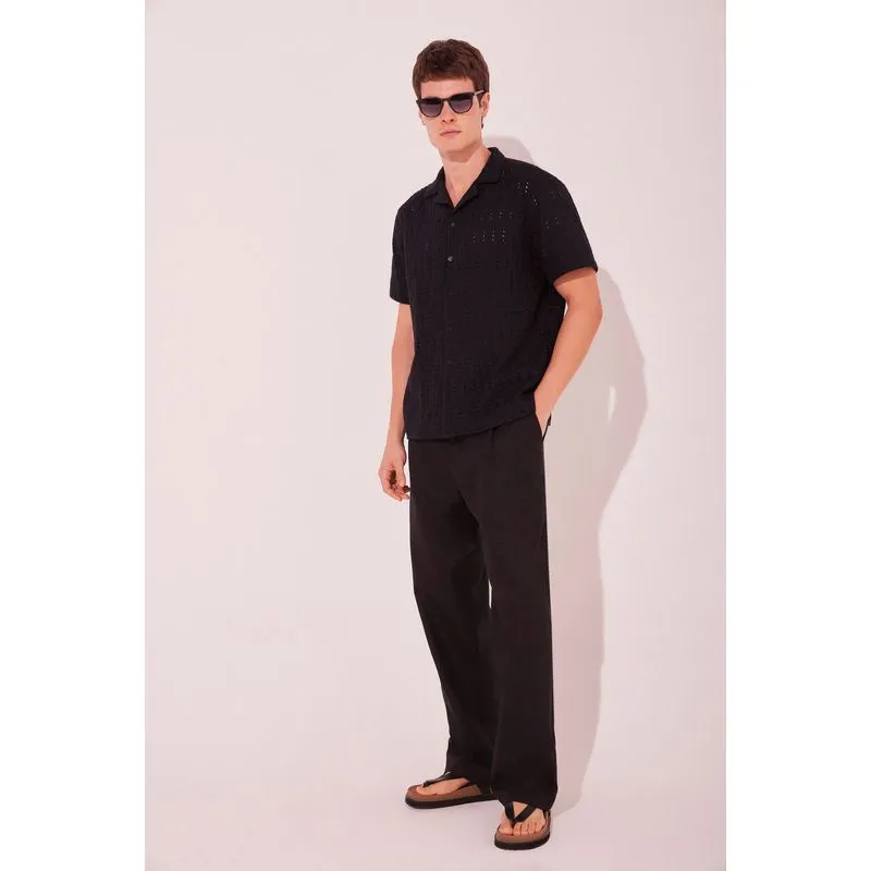 Calça Reta Noite PRETO/BLACK 46
