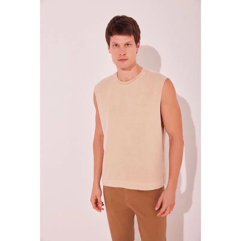 Camiseta Regata Grão BEGE/BEIGE P/S
