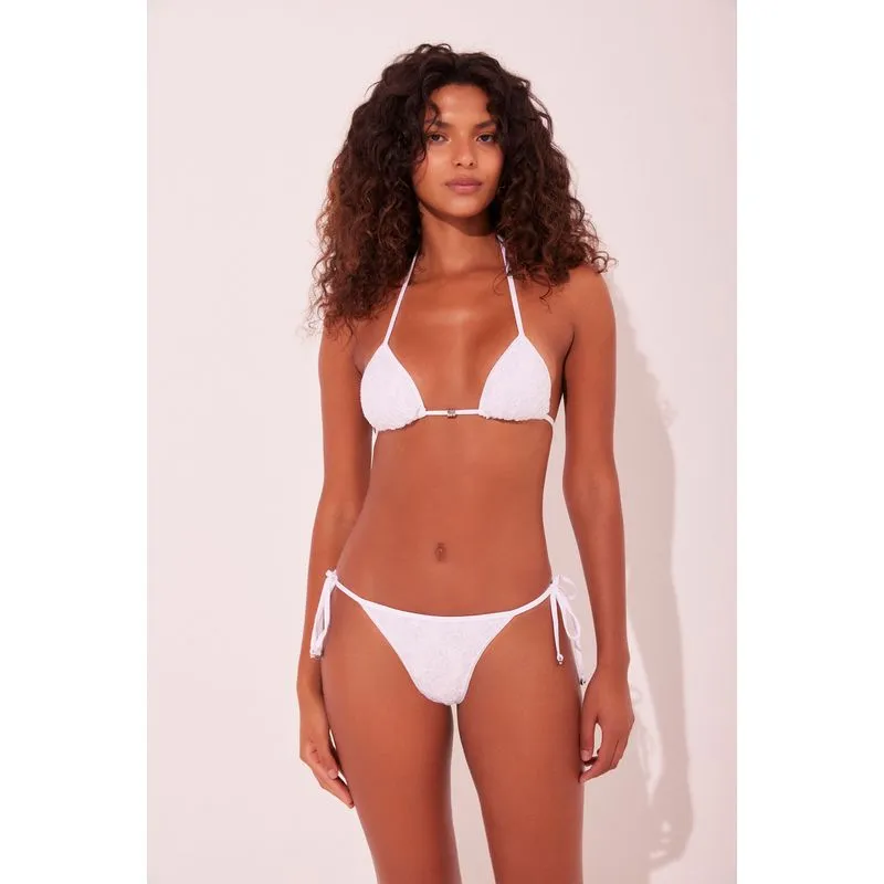 Biquíni Calcinha Lacinho Textura Renda BRANCO/WHITE PP/XS