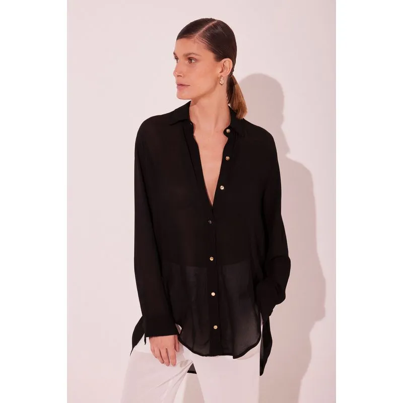 Camisa Manga Longa Coco Ralado Preto PRETO/BLACK P/S