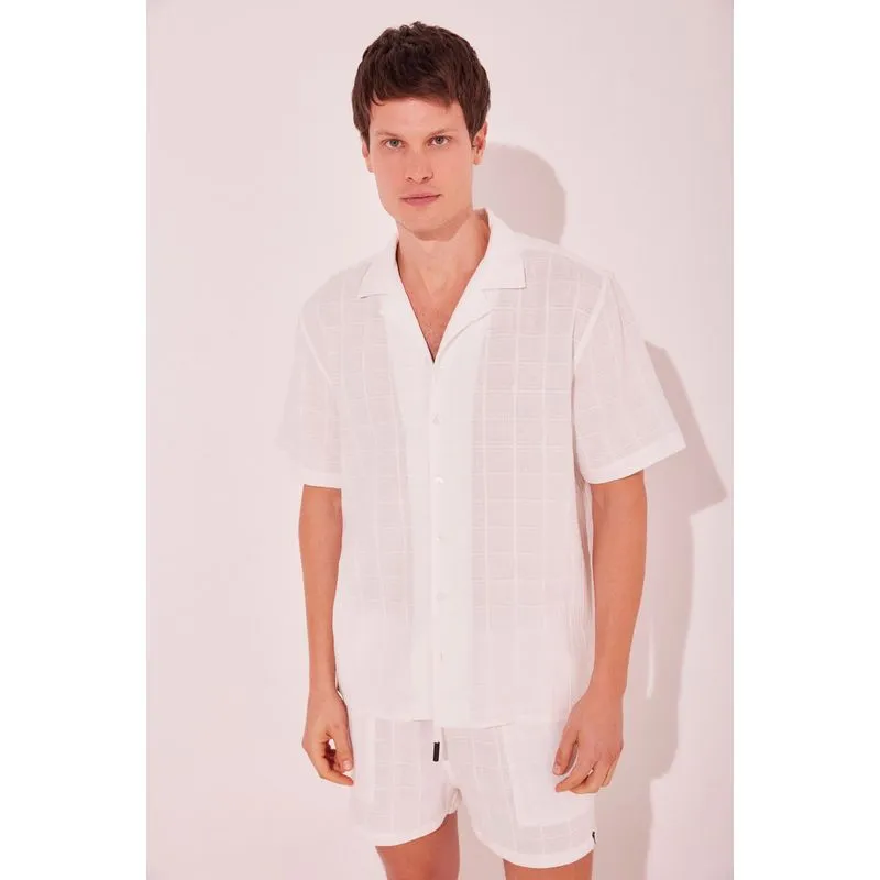 Camisa Manga Curta Alvorecer OFF WHITE/OFF WHITE P/S