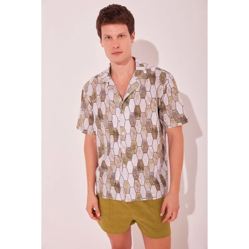 Camisa Manga Curta Azulejos VERDE/GREEN GG/XL