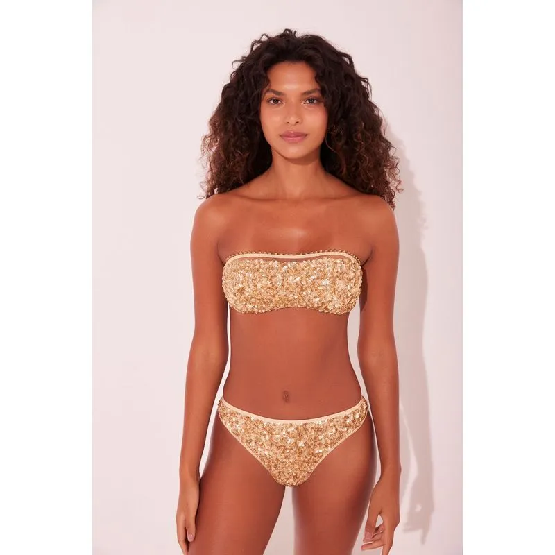 Biquíni Sutiã Faixa Sol Dourado DOURADO/GOLDEN M/M