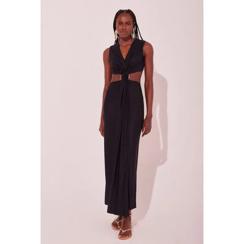 Vestido Longo Piton PRETO/BLACK GG/XL