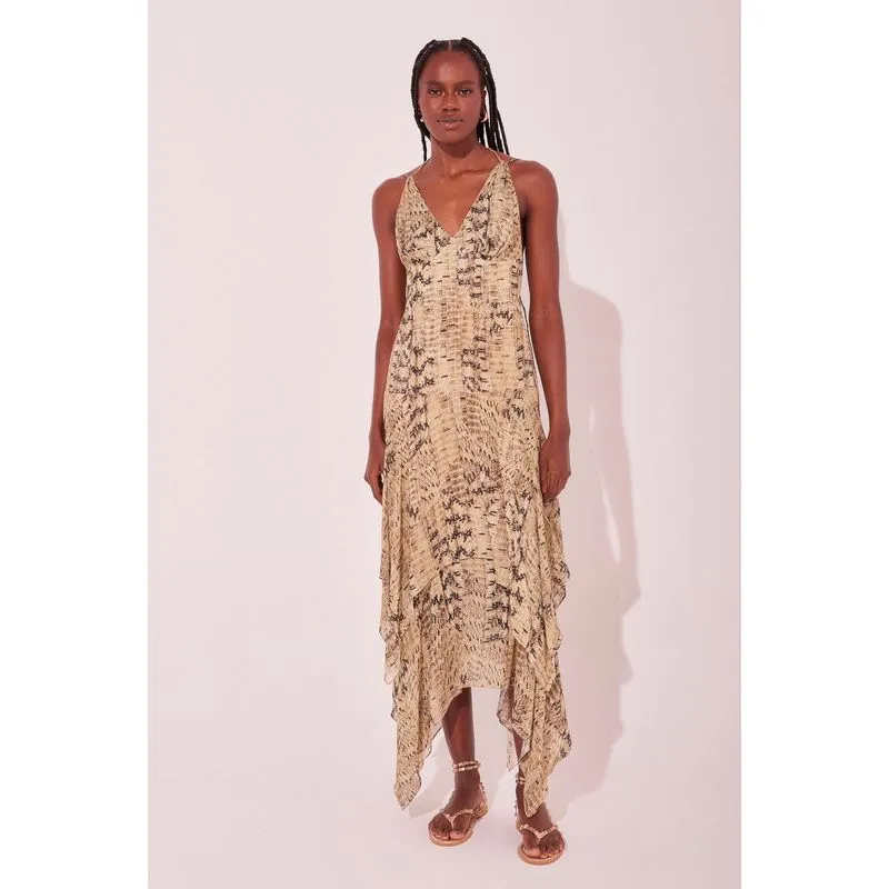 Vestido Midi Cobra BEGE/BEIGE P/S
