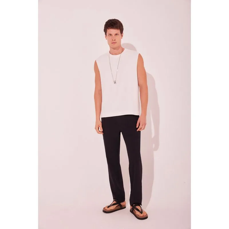 Calça Reta Noite PRETO/BLACK 36